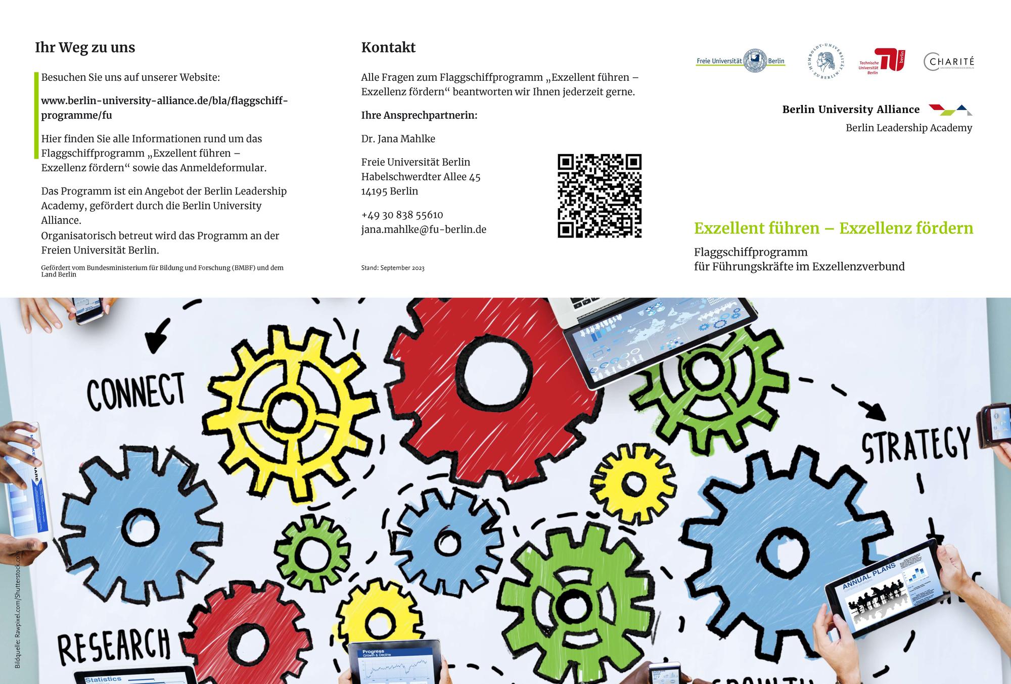 Flyer_Exzellent führen - Exzellenz fördern_Außenseite