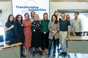 Das Projektteam "Transforming Solidarities" bei der Statuskonferenz Social Cohesion.