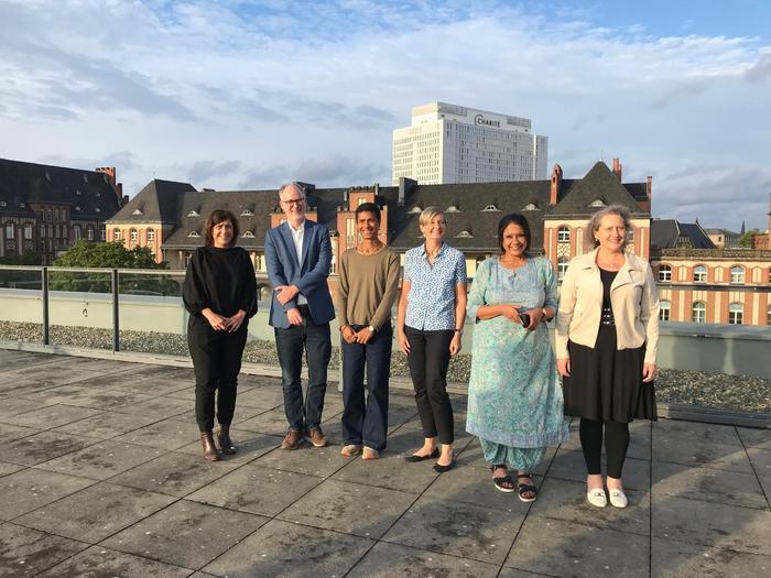 Copyright: Angelika Wilhelm-Rechmann; Der BCGE Beirat v.l.n.r.: Bénédicte Savoy, Philipp Dann, Isabella Aboderin, Beate Kampmann, Prathama Banerjee, Fernanda Beigel