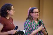 Ayla Karamann und Megan Gooch stellten die Aktivitäten der Bodleian Libraries vor
