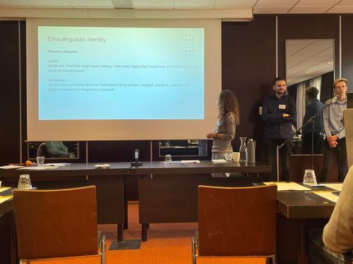 The speakers during their conference presentation in Leeuwarden, November 2024