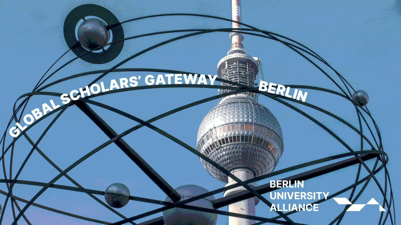 TV Tower through World Clock at Alexanderplatz
