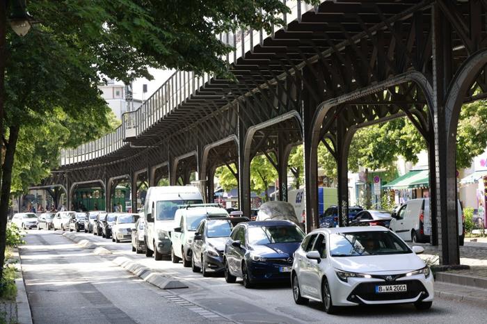 Traffic Under the U-Bahn in Kreuzberg