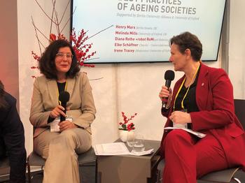 Falling Walls Panel with Diana Rothe, PI4 Robotics (left), and Irene Tracey, Oxford University (right)