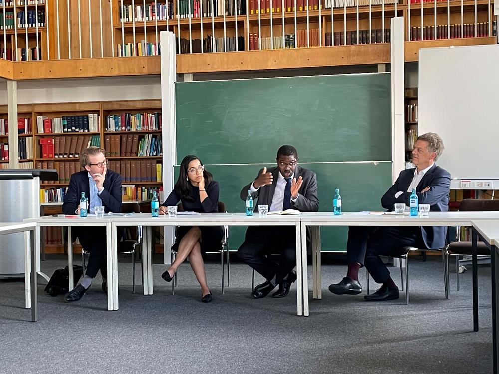 Panelists from left to right: Prof. Christian Marxsen, Dr Kalika Mehta, Prof. Dapo Akande and Prof. Florian Jeßberger