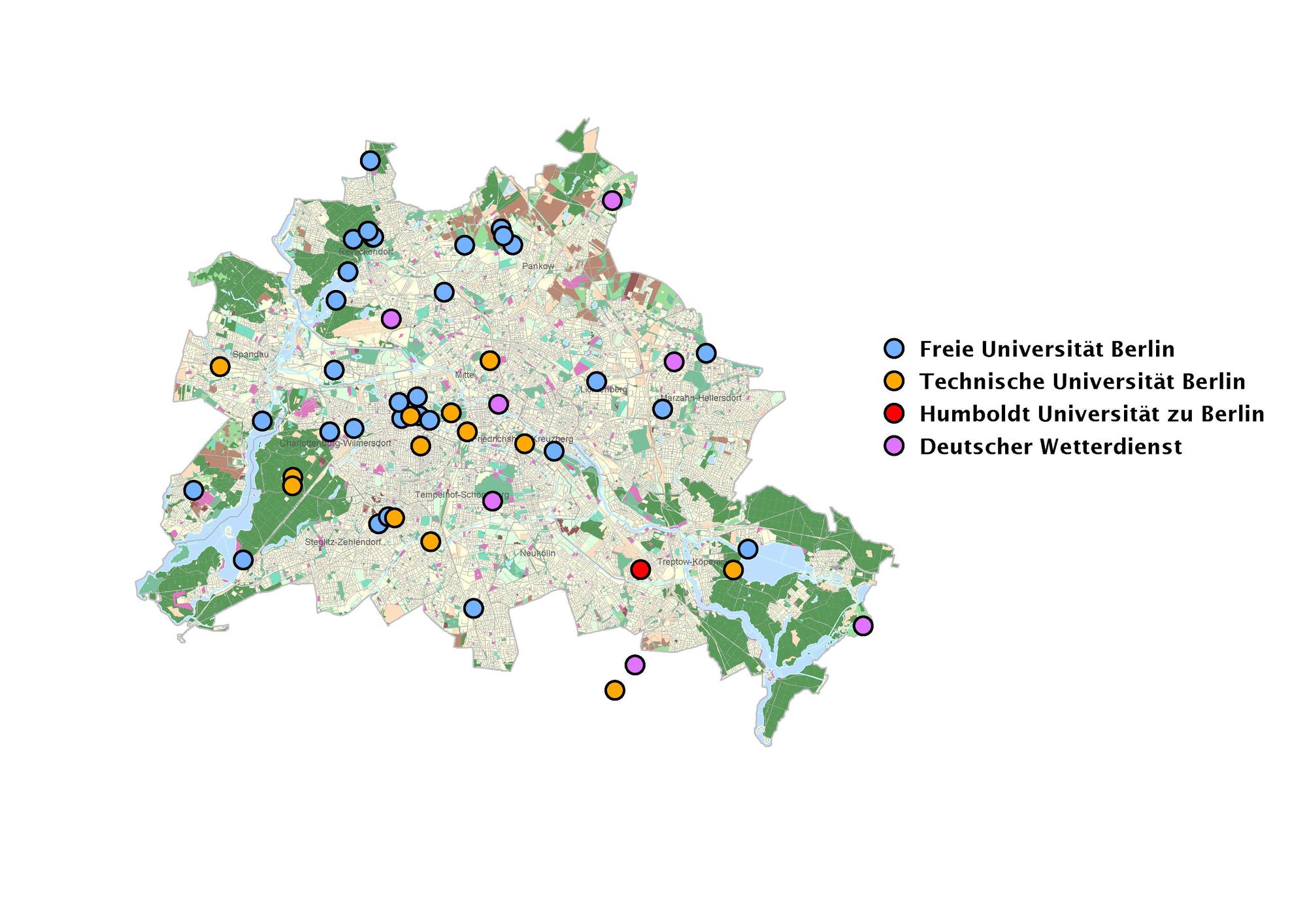 Making weather measurable: 53 monitoring stations are located across Berlin.