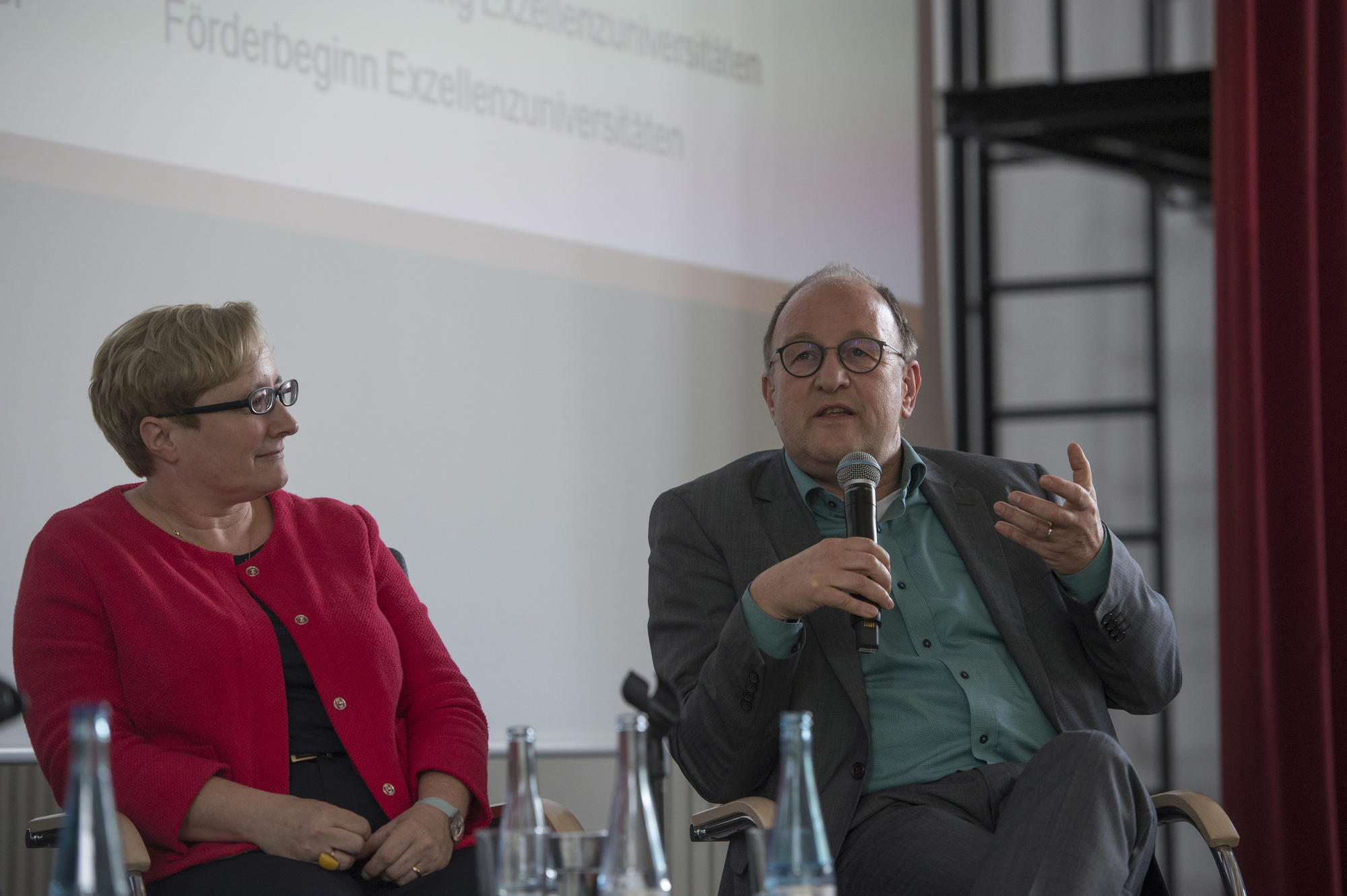 Verena Blechinger-Talcott, professor of Japanese studies, and Michael Meyer, professor of prehistoric archaeology, both of Freie Universität, were also on the panel.