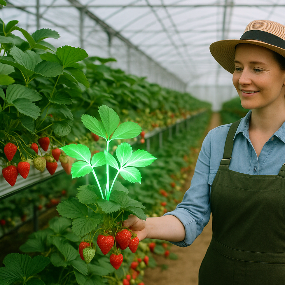 The principle of luminous indicator plants can also be applied to strawberry cultivation | ChatGPT | Tiziana Guerra
