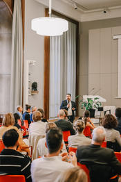 Keynote speech of Prof. Dr. Thorsten Faas / Photo: Frank Schröder