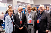 Dr. Friederike Schröder (German U15), Dr. Marcus Pleyer (BMFTR), Prof. Dr. Dr. hc. Günter M. Ziegler (FU/BUA) und Prof. Dr. Michael Hoch (Uni Bonn)