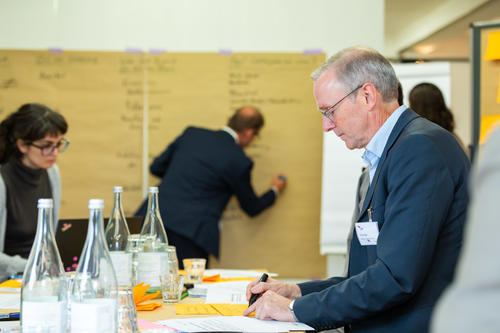 Participants of a workshop at the Pre-Research Forum on October 26, 2018