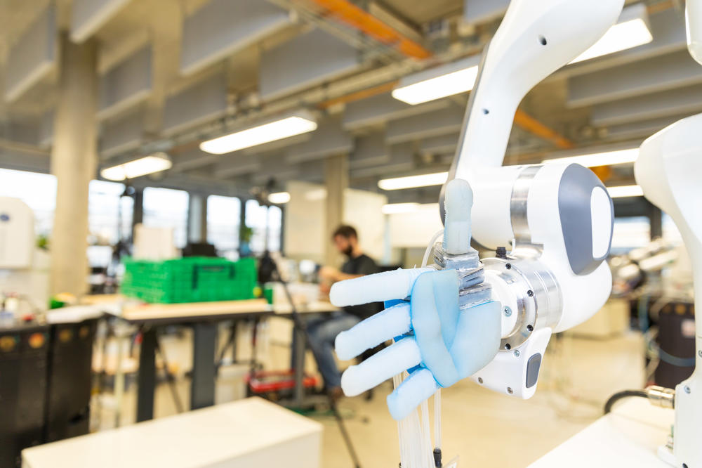 Intelligent systems are adaptable, such as the soft robot hand, which can adjust to the object to be gripped.
