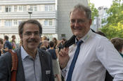 Zwei Sprecher des Exzellenzclusters MATH+: Professor Michael Hintermüller (l.), Humboldt-Universität, und Professor Christof Schütte, Freie Universität.