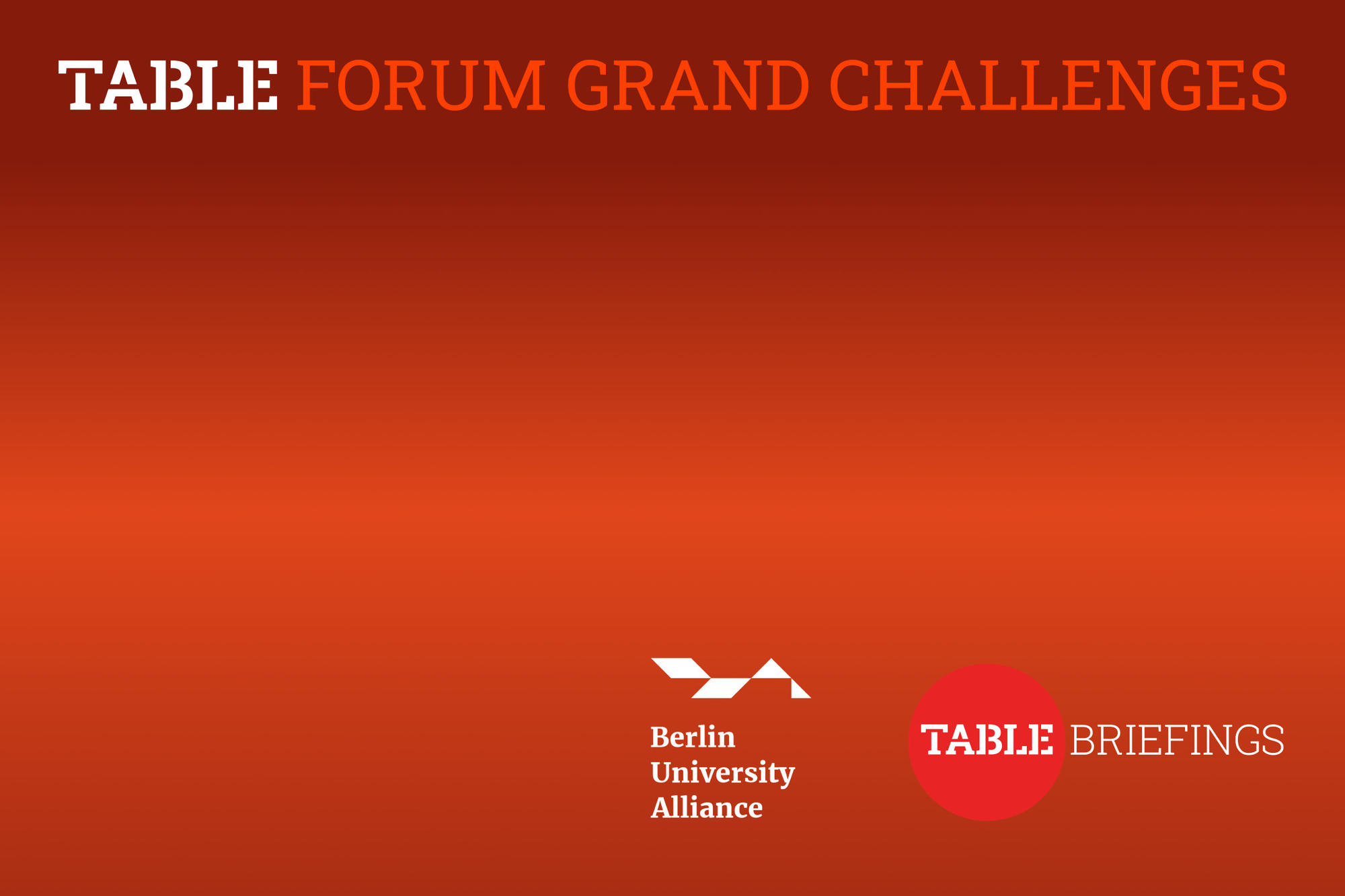 Table Foren Grand Challenges Visual