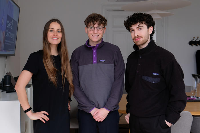 Das Gründungsteam von Get2Germany: Johanna Engelhardt, Dr. med. René Rheimann und Pasha Alidadi (von links nach rechts)